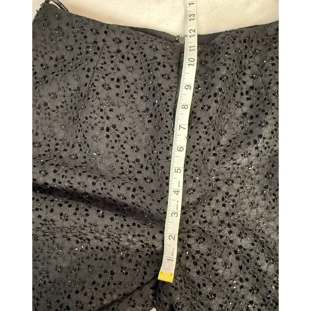 Veronique Young‎ Black Beaded Lace Pants Size 10 Formal Evening Glam